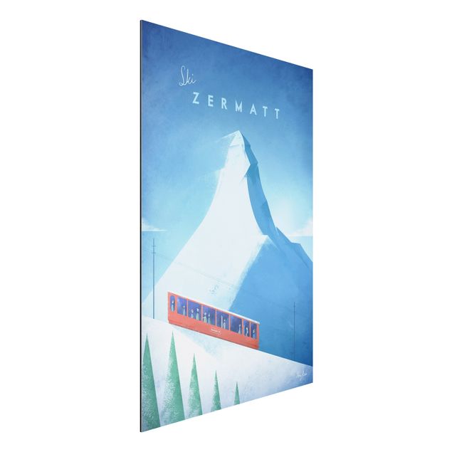 Aluminium dibond Travel Poster - Zermatt