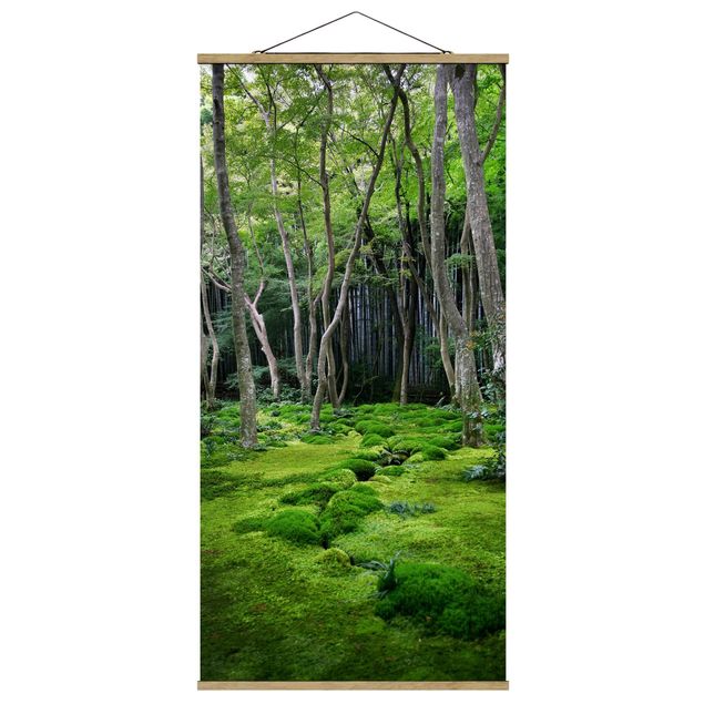 Fabric print with poster hangers - Growing Trees