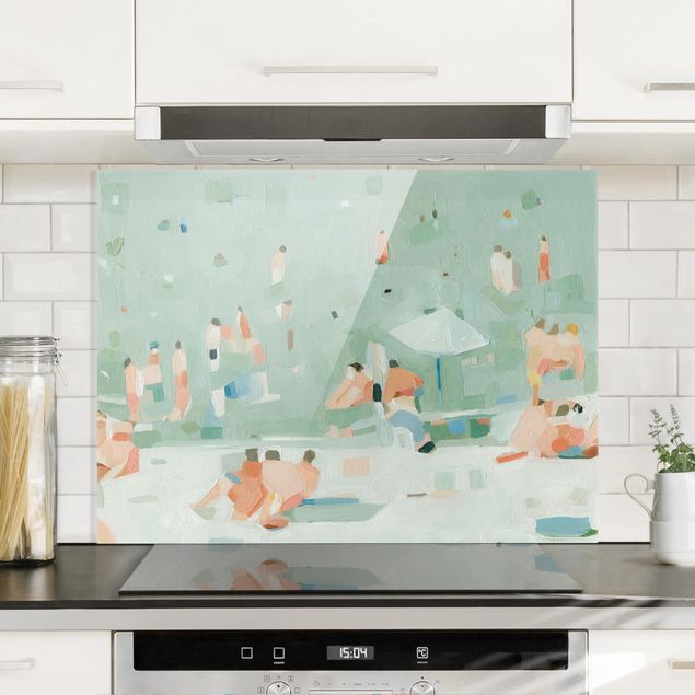 Glass splashback kitchen landscape Summer Confetti I