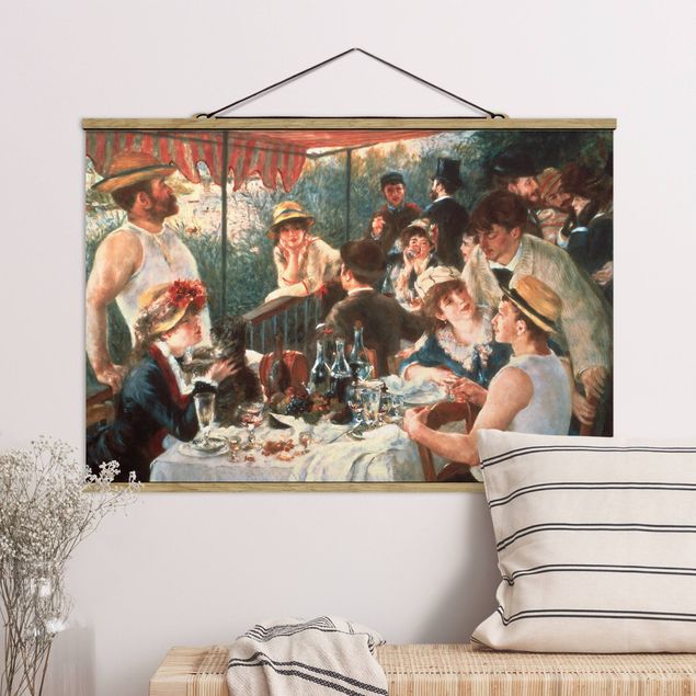 Fabric print with poster hangers - Auguste Renoir - Luncheon Of The Boating Party