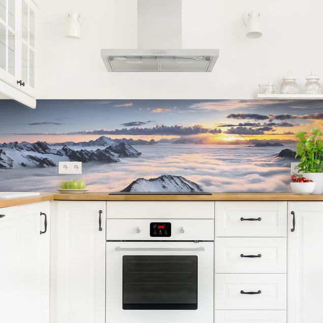 Kitchen splashbacks View Of Clouds And Mountains