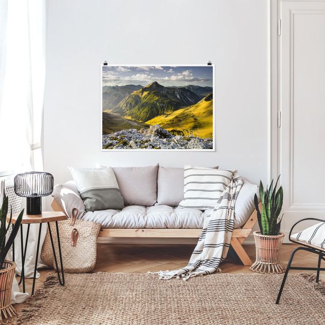 Poster - Mountains And Valley Of The Lechtal Alps In Tirol