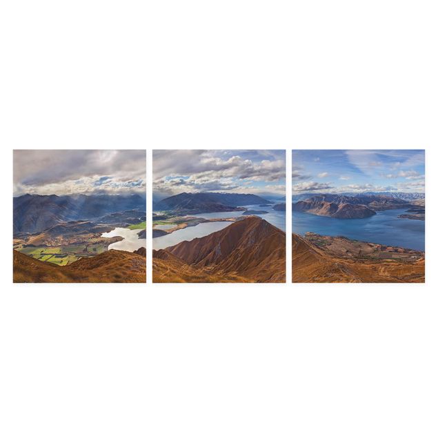 Print on canvas 3 parts - Roys Peak In New Zealand
