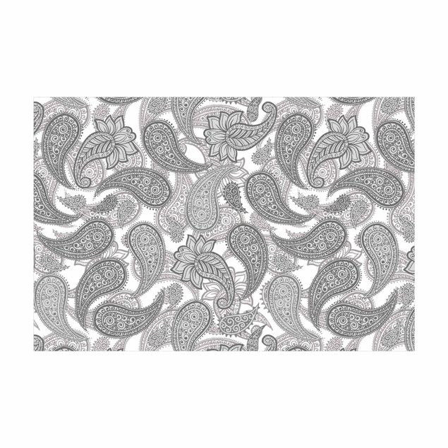 Oriental rugs Boho Mandala Pattern In Grey