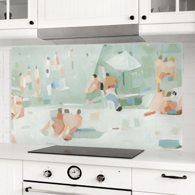 Glass splashback kitchen landscape Summer Confetti I