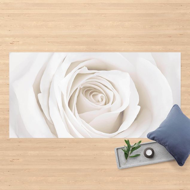 balcony mat Pretty White Rose