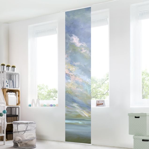 Sliding panel curtains set - Coast Sky