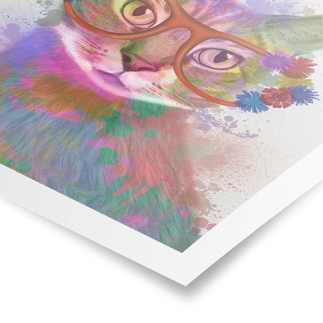 Poster kids room - Rainbow Splash Cat
