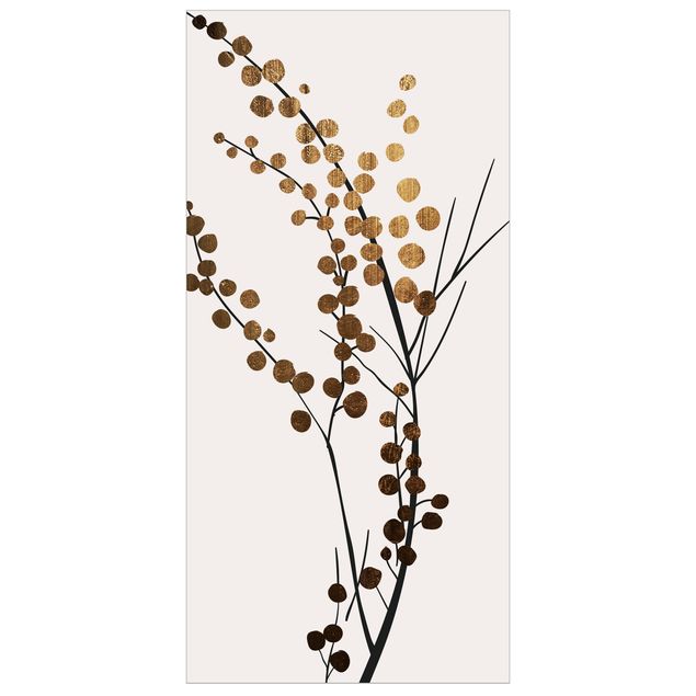 Room divider - Graphical Plant World - Berries Gold