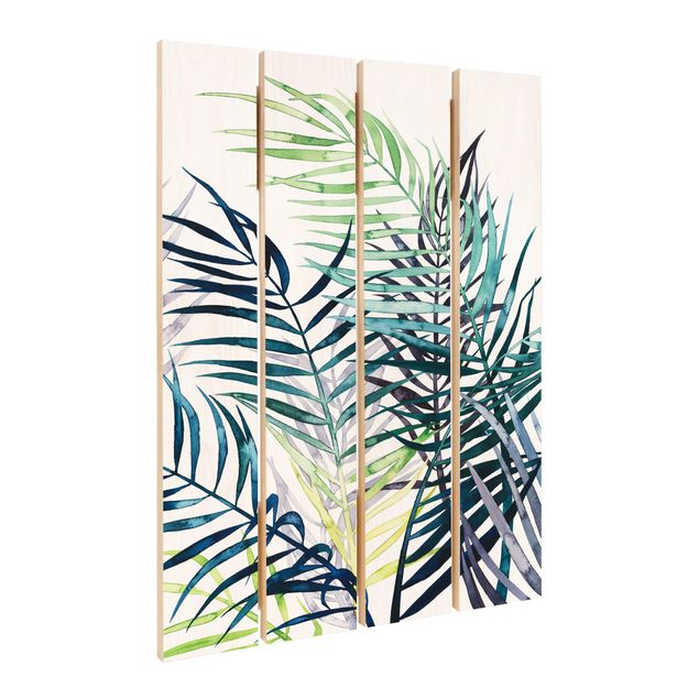 Print on wood - Exotic Foliage - Palme
