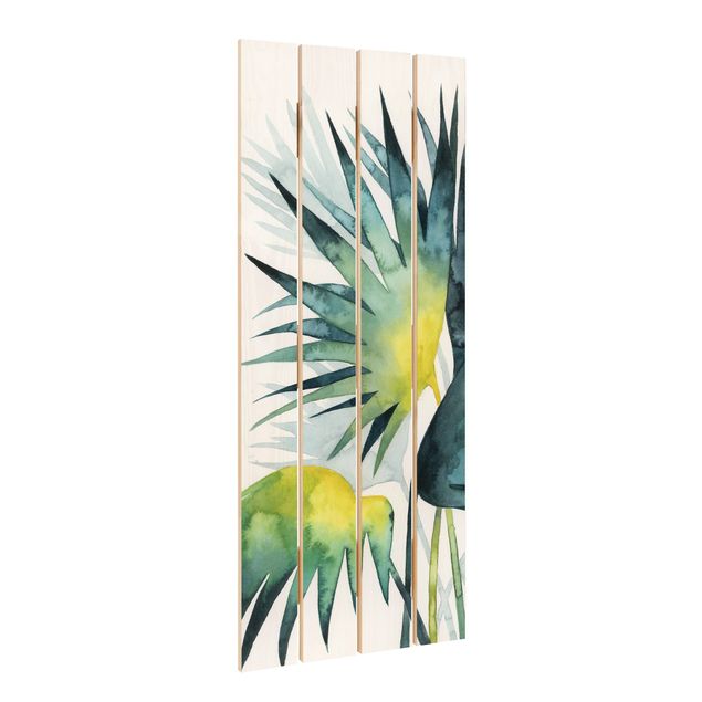 Print on wood - Tropical Foliage - Fan Palm