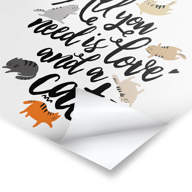 Poster - All You Need Is Love And A Cat