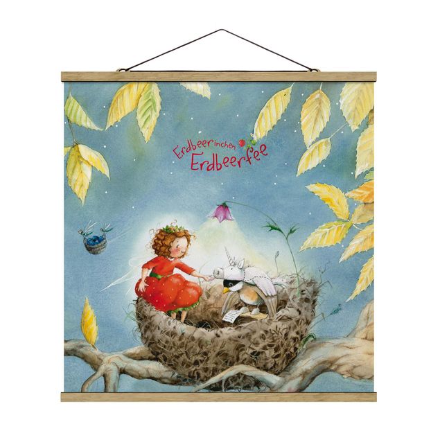 Fabric print with poster hangers - Little Strawberry Strawberry Fairy - Sparrow