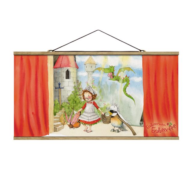 Fabric print with poster hangers - Little Strawberry Strawberry Fairy - Drama