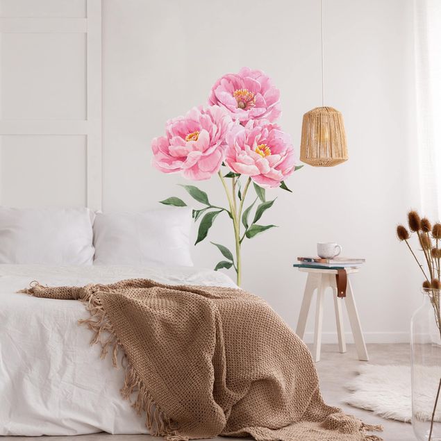 Plant wall decals Watercolour Peony XXL