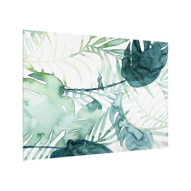 Glass splashback Palm Fronds In Water Color II