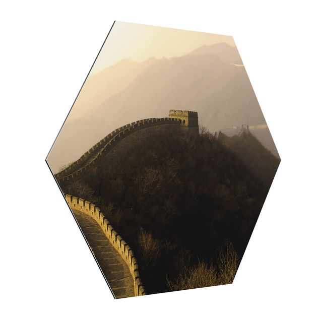 Alu-Dibond hexagon - Sunrise Over The Chinese Wall
