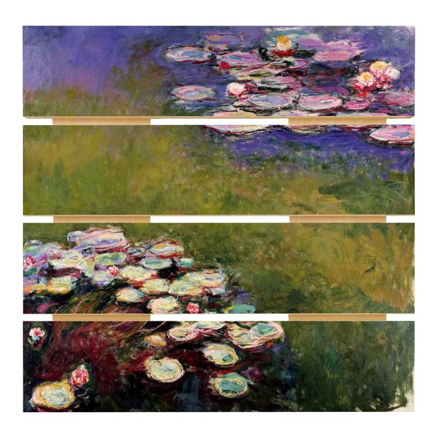 Print on wood - Claude Monet - Water Lilies