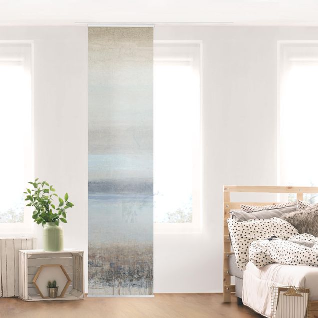 Sliding panel curtains set - Horizon Over Blue I