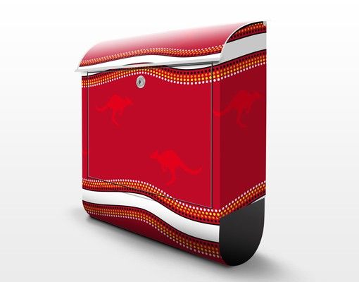 Letterbox - Red Kangaroo Pattern