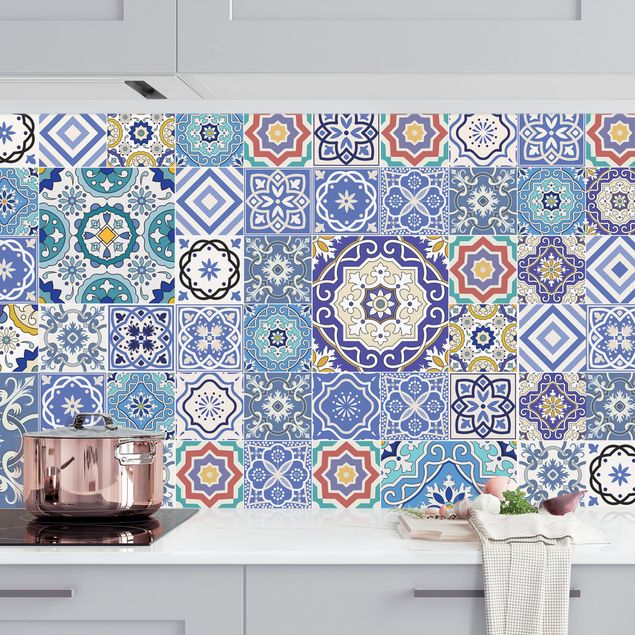 Kitchen splashback patterns Backsplash - Elaborate Portoguese Tiles