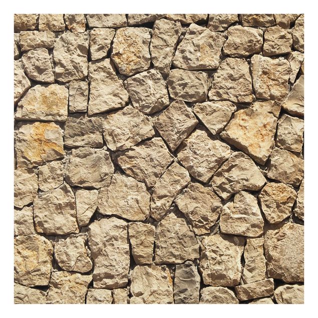 Glass Splashback - Old Wall Of Paving Stone - Square 1:1