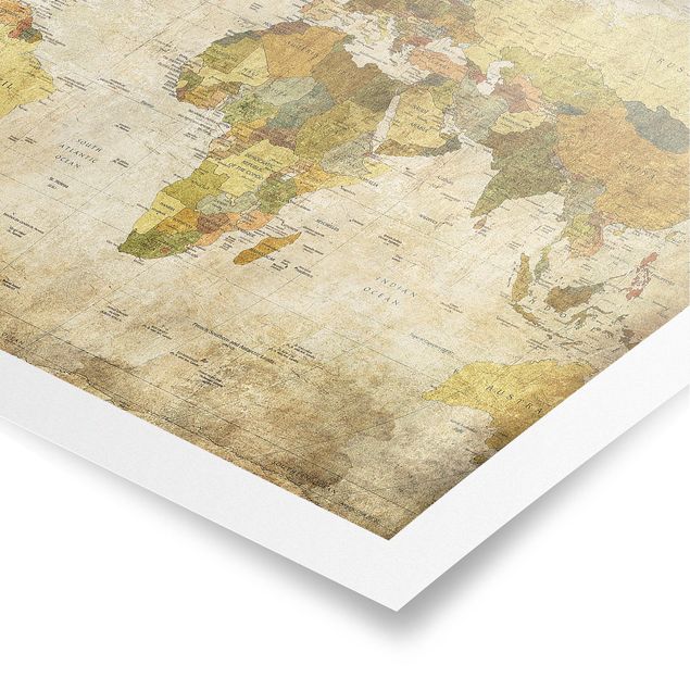 Poster - World map