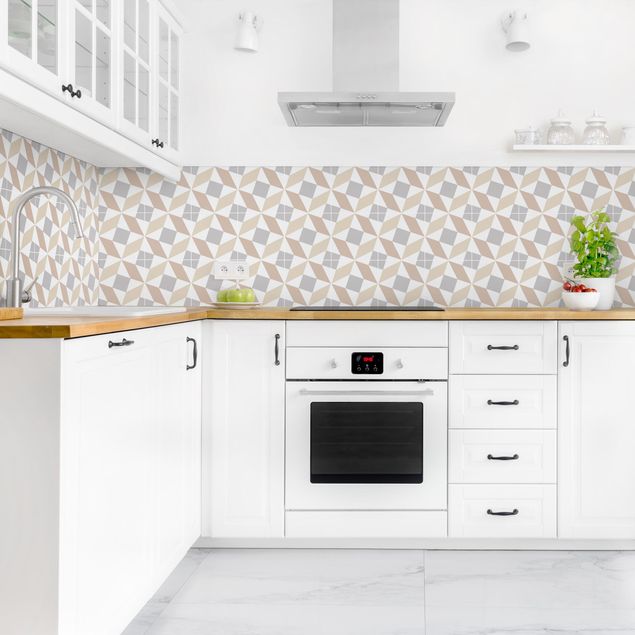 Kitchen splashback abstract Geometrical Tiles - Fano