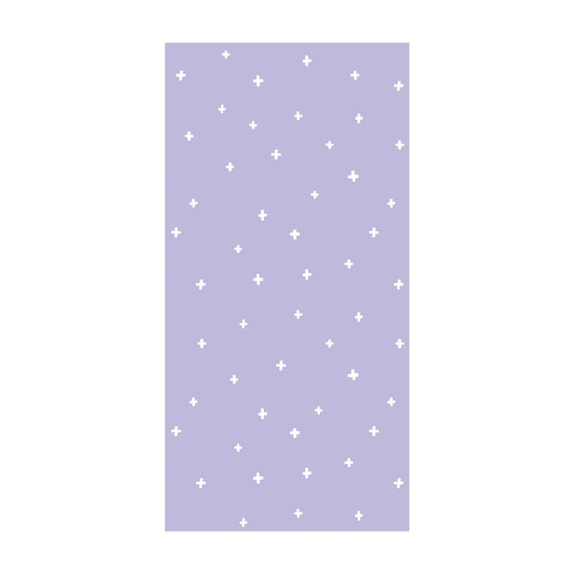 purple area rugs Drawn White Crosses On Lilac