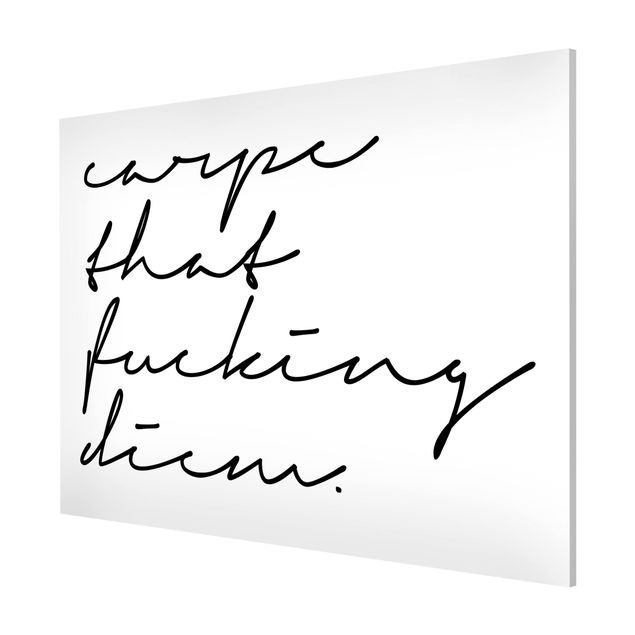 Magnetic memo board - Carpe Diem Calligraphy