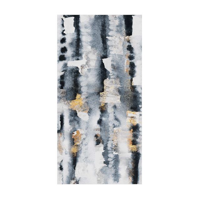 modern abstract rug Abstract Watercolour With Gold