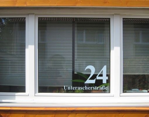 Window sticker - No.UL1032 Customised text Street And House Number