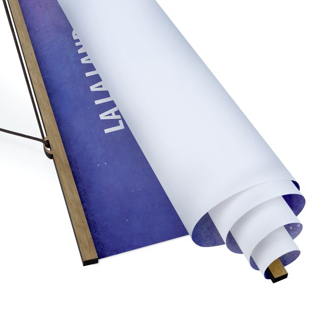 Fabric print with poster hangers - Film Poster La La Land