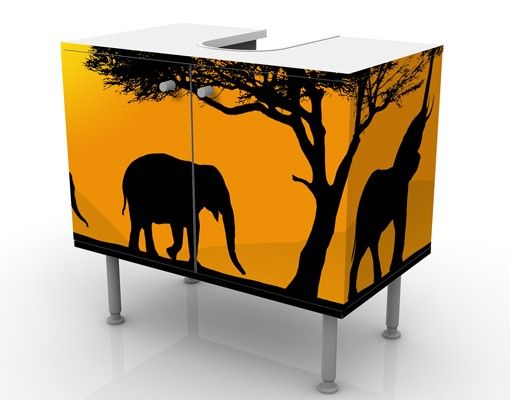 Wash basin cabinet design - African Elephant Walk