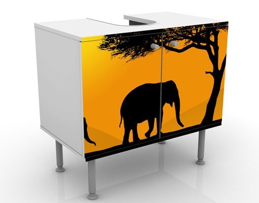 Wash basin cabinet design - African Elephant Walk