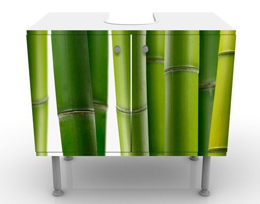 Wash basin cabinet design - Bamboo Plants