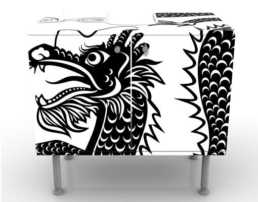 Wash basin cabinet design - Asian Dragon