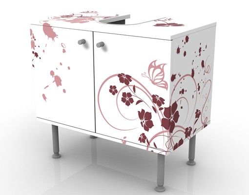 Wash basin cabinet design - Apricot Blossom