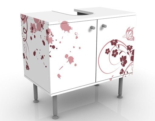 Wash basin cabinet design - Apricot Blossom