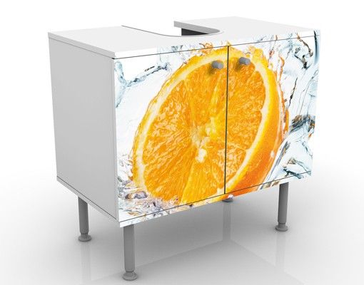 Wash basin cabinet design - Fresh Orange