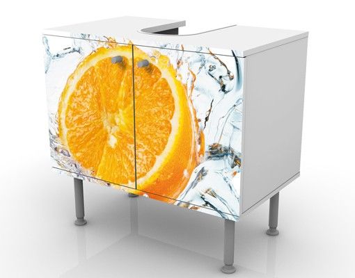 Wash basin cabinet design - Fresh Orange