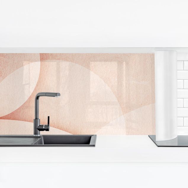 Kitchen splashback abstract Abstract Graphics In Peach-Colour