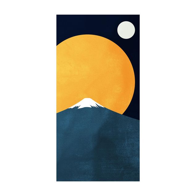 nature inspired rugs Sun, Moon And Mountain