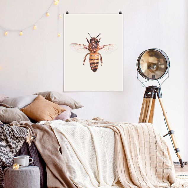 Poster - Bee With Glitter