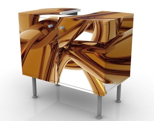 Wash basin cabinet design - Golden Brilliance