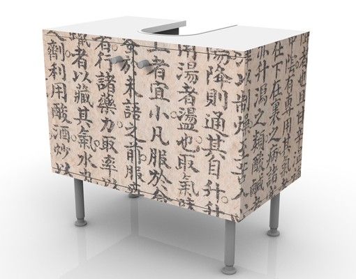 Wash basin cabinet design - Chinese Characters
