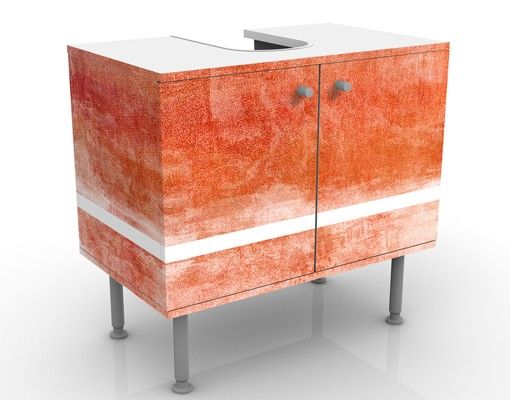 Wash basin cabinet design - Colour Harmony Red