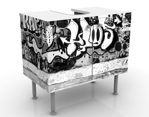 Wash basin cabinet design - Graffiti Art