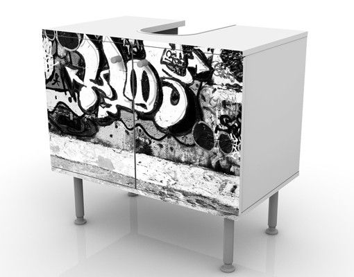 Wash basin cabinet design - Graffiti Art