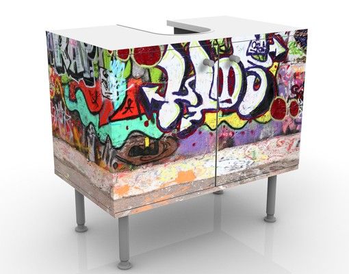 Wash basin cabinet design - Graffiti
